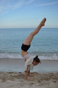 beach handstand