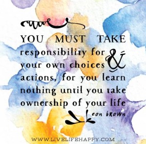 take responsibility