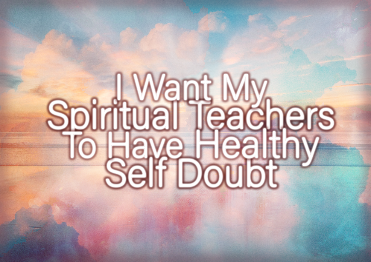 I Want My Spiritual Teachers To Have Healthy Self Doubt